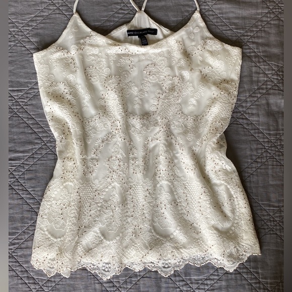 •White House Black Market (WHBM)•Boho Floral Lace Beaded Cami - Picture 2 of 11